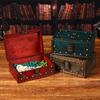 Wooden Jewelry Box Container Craft Box Organizer Holiday Treasure Props Gift Box