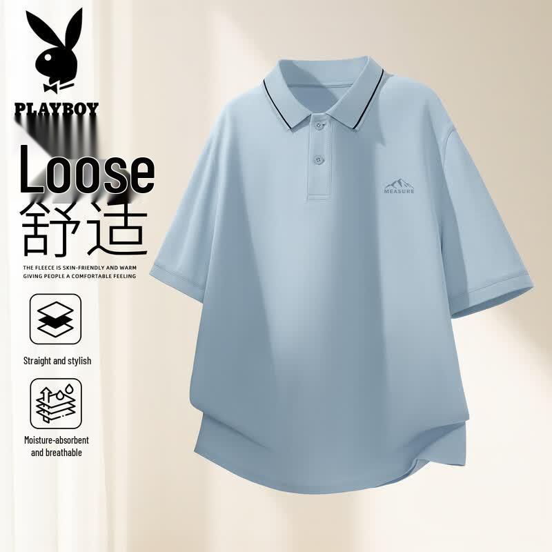 Playboy Men s Anti-Wrinkle Loose-Fit Polo Shirt M