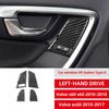 100% Real Carbon Fiber Car Window Lifter Switch Panel Cover Trim For Volvo S60 V60 2010-2018 Interior Decoration Sticker