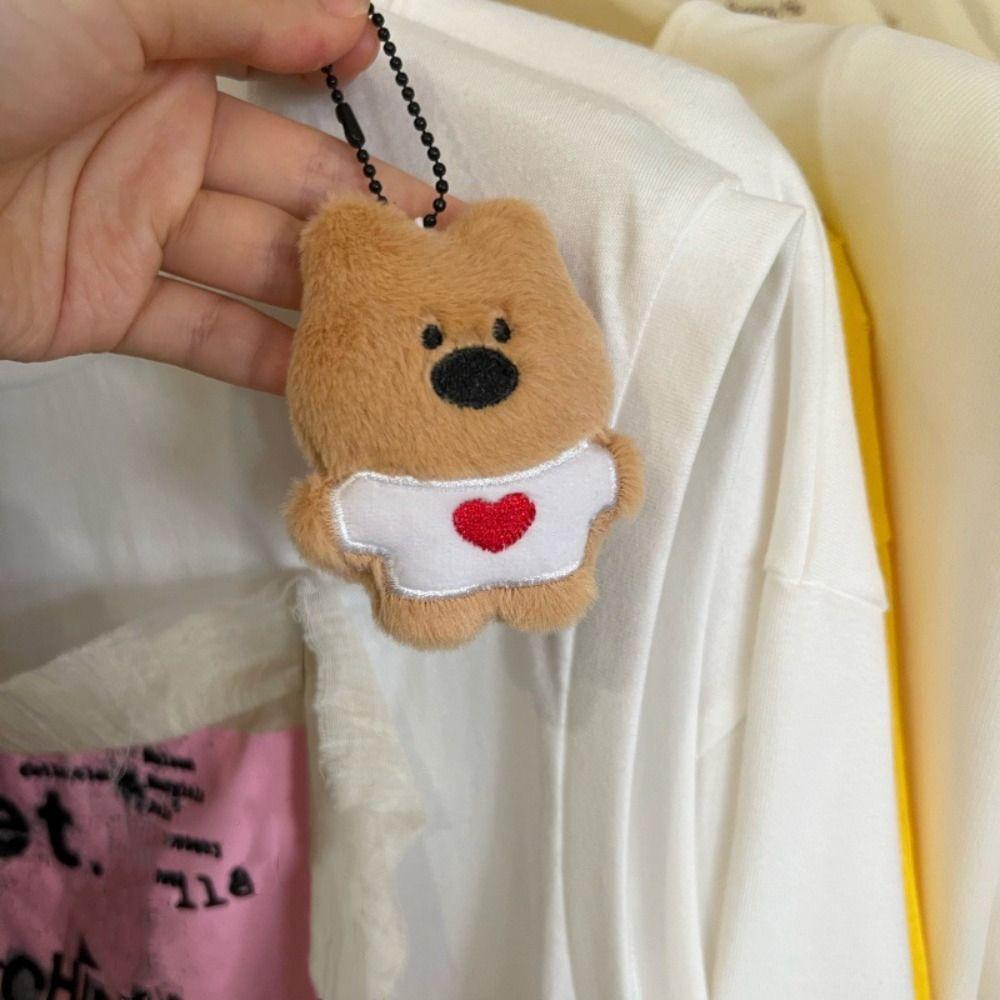 Stuffed Plush Dolls White Puppy Plush Pendant Bag Pendant Plush Toy Cartoon Key Chain Unisex