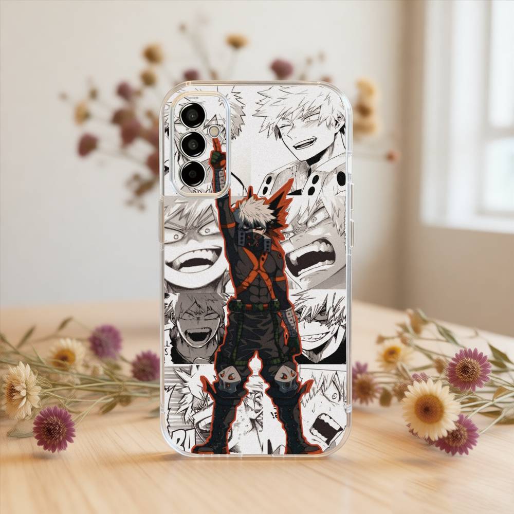 My Hero Academia Katsuki Bakugo Phone Case For SamsungA10,12,20,21S,30,31,40,50,51,52,70,71 Transparent Cover