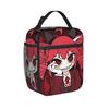 Kasane Teto Grin Dark Anime Lunch Bag For Women  Print Picnic Lunch Box Retro Portable Insulated Oxford Cooler Bag