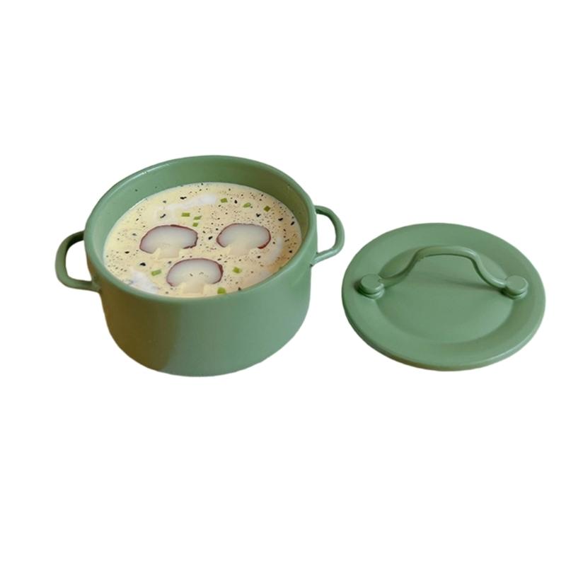 Detailed Miniature Cream of Mushroom Soup Model Figure Doll House Accessory For Kitchen Scene Arrangement Decoration