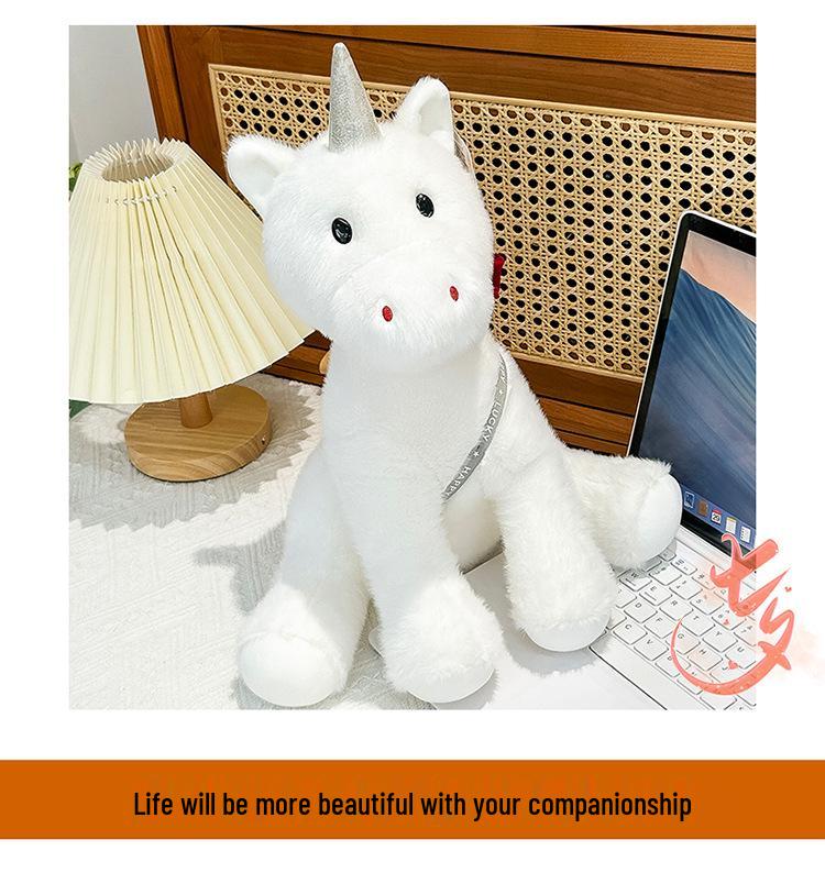 Cross-border Rose Unicorn Plush Toy - Cute Simulation Doll Gift for Girls