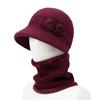 Fashion Winter Women Knitted Woolen Hat Warm Scarf Hat Lady Cotton Cap Versatile Hat Headwear Supplies Costumes Accessory
