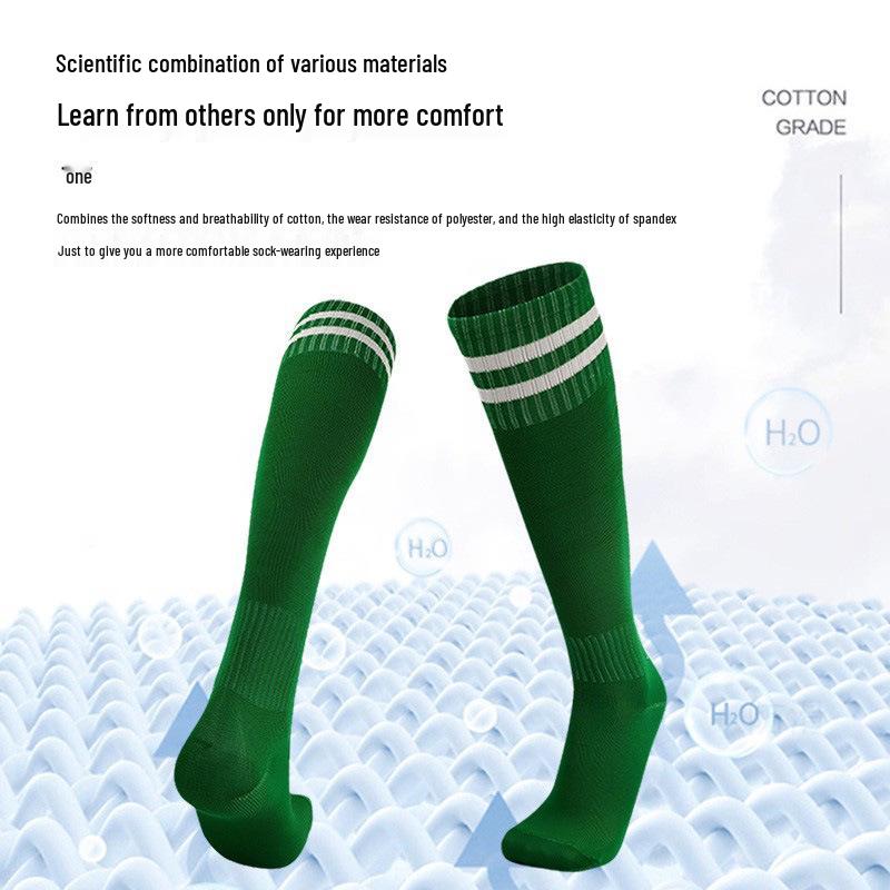 Professional Two-Bar Football Socks - Men's & Children's Over-the-Knee High-Performance Sports Socks