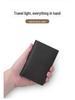 Customized Men's Genuine Leather RFID-Blocking Card Holder - Ultra-Thin Cowhide Crossgrain Design