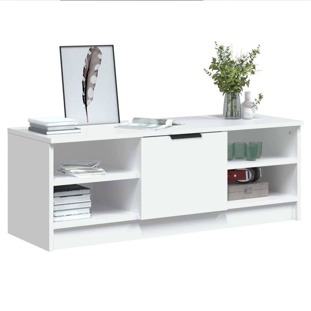 TV Cabinet White 102 x 35.5 x 36.5 cm Particleboard
