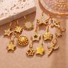 Yori 2Pcs Stainless Steel Gold Color PVD Plated Pendant for DIY Necklace Bracelet Earring Jewelry Making Accessories
