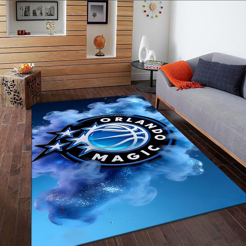 Orlando Basketball Teppich, Küchenteppiche, Yogamatte, Rutschfeste Matten, Teppich für Badezimmer, Wohnzimmer Schlafzimmer, Campingteppiche Weihnachtsgeschenk