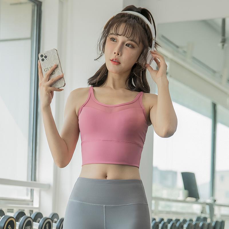 Women's High-Impact Shockproof Mesh Quick-Dry Sports Bra for Running, Fitness, and Yoga