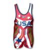 New Style Men's American Wrestling One-piece Suit Sleeveless Weightlifting Clothing Boxing Leather Coat Tights Running Ratio