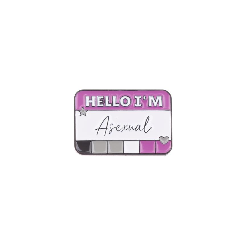 Funny Enamel Brooches Asexual Trans Gay Lesbian Pride Lapel Pins Cute Badges for Backpack Jacket Decoration