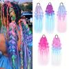 26Inch Synthetic Colored Long Lantern Bubble Braid Ponytail Hair Extension Elastic Rubber Bands Hairpiece For Women