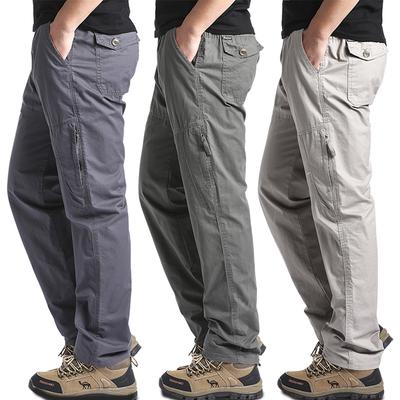 Hochwertige Herren-Baumwoll-Cargohosen Lässig Mehrere Taschen Taktische Hosen Frühling Herbst Outdoor Camping Wandern Arbeitshosen
