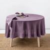 100% Französisches Leinen Runde Tischdecke, Waschbare Natürliche Tischdecke für Esszimmer, Außenbereich, Hochzeiten und Restaurants, Osterdekoration