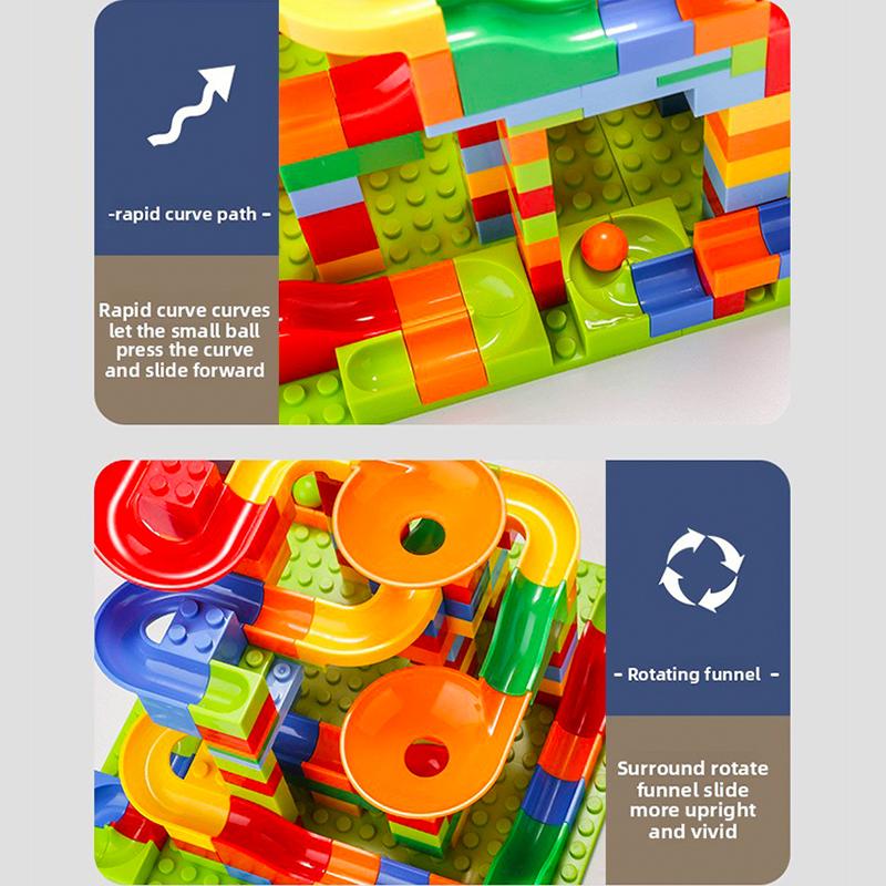 Assembling Slide Building Blocks for Kids Funny Ornaments Variety Slide Assembling Building Blocks Toy for Christmas Gifts