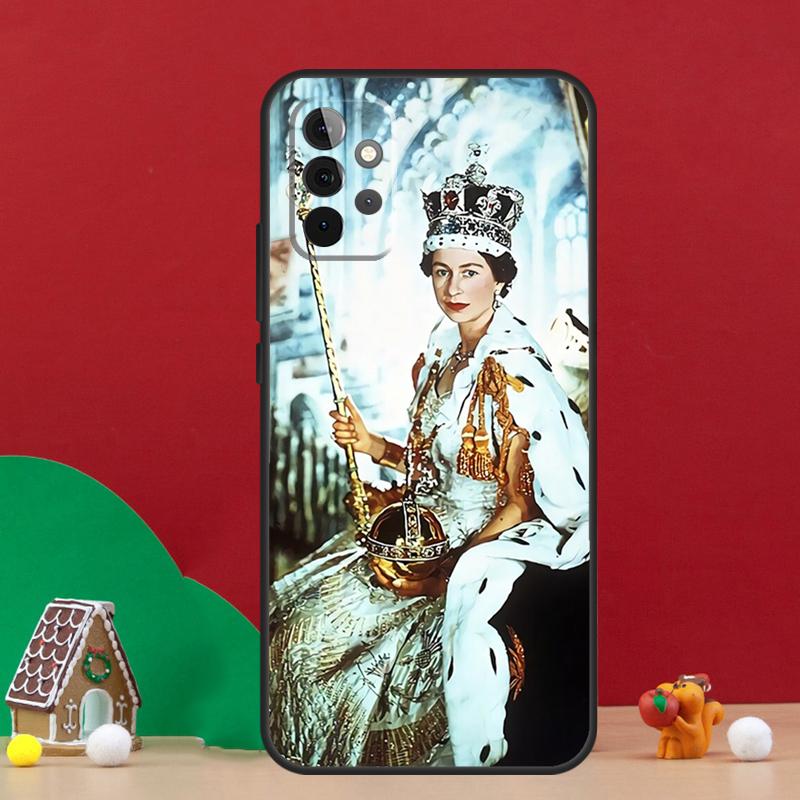 England Queen Elizabeth II Case For Samsung Galaxy A55 A52 A32 A12 A33 A06 A16 A26 A36 A56 A15 A53 A13 A34 A54 A14 A17