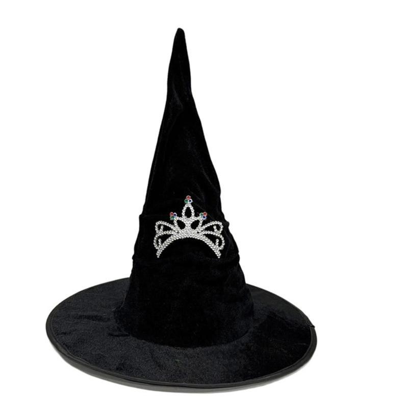 1Pc Halloween Wizard Hat Funny Witch Hat Witch Caps Wizard Costume Accessories for Carnivals Masquerades Party Cosplay