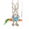 13.8Inch Easter Rabbit Decoration Swing Bunny Figure Straw Craft Ornament For Home Holiday Cute Bunny Easter Decoration