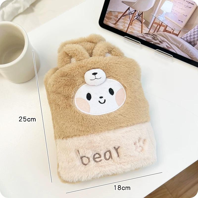 Hand-Tucking Hot Water Bag Winter Stuffed Water Injection Hand Warmer Student Portable Cartoon Cute Furry Hot-Water Bag Female