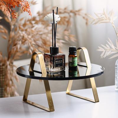 Ins Light Luxury Tray Cosmetics Jewelry Storage Tray Perfume Aromatherapy Rack Entry Bedroom Storage Tray Decorative Ornaments
