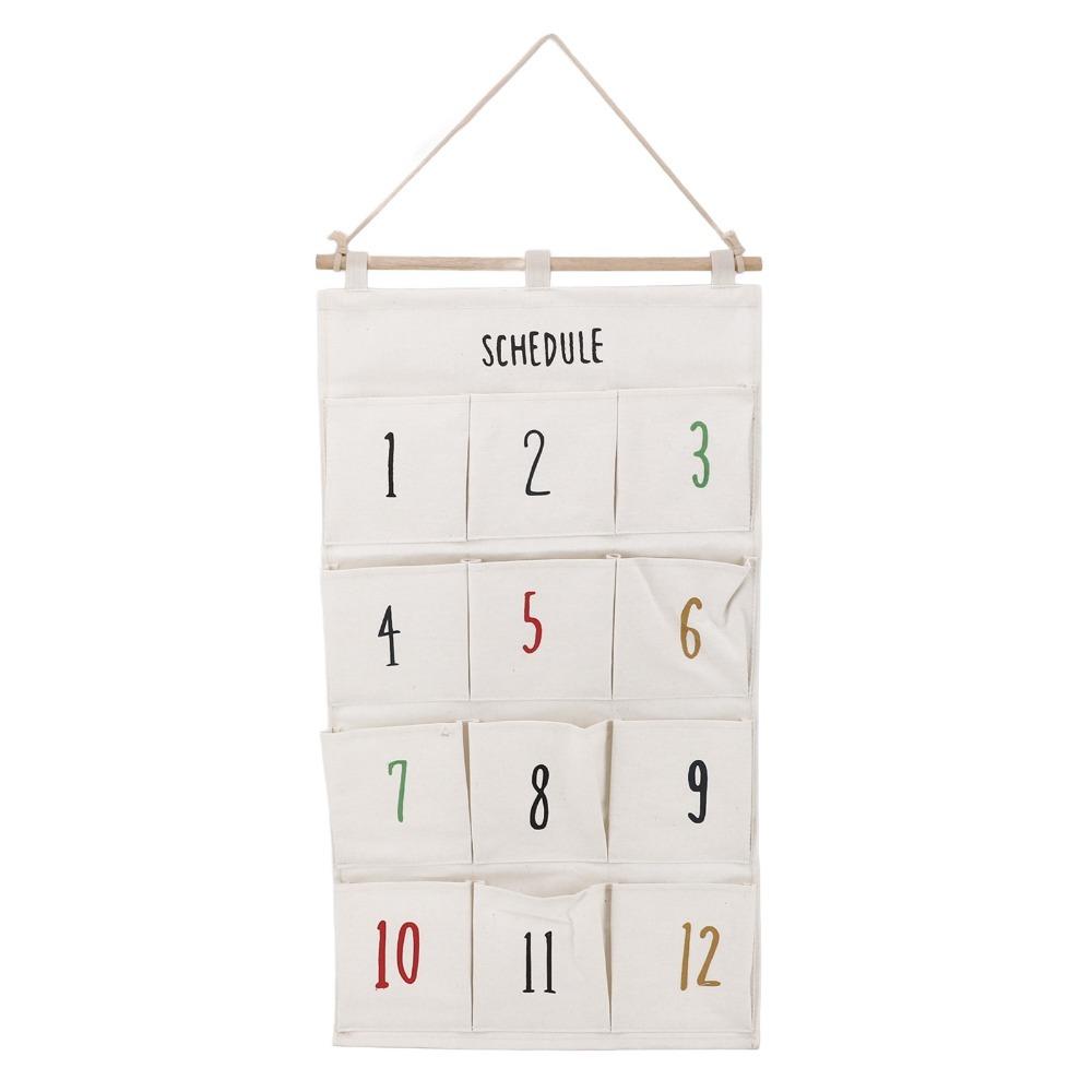

12 Pockets Hanging Organizer Large Capacity Easy Installation Wall Hanging Storage Bag Foldable Versatile