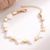 Women Necklace Bracelet Natural Shell Heart Design Adjustable Extension Chain Necklace Wristband Jewelry Gift