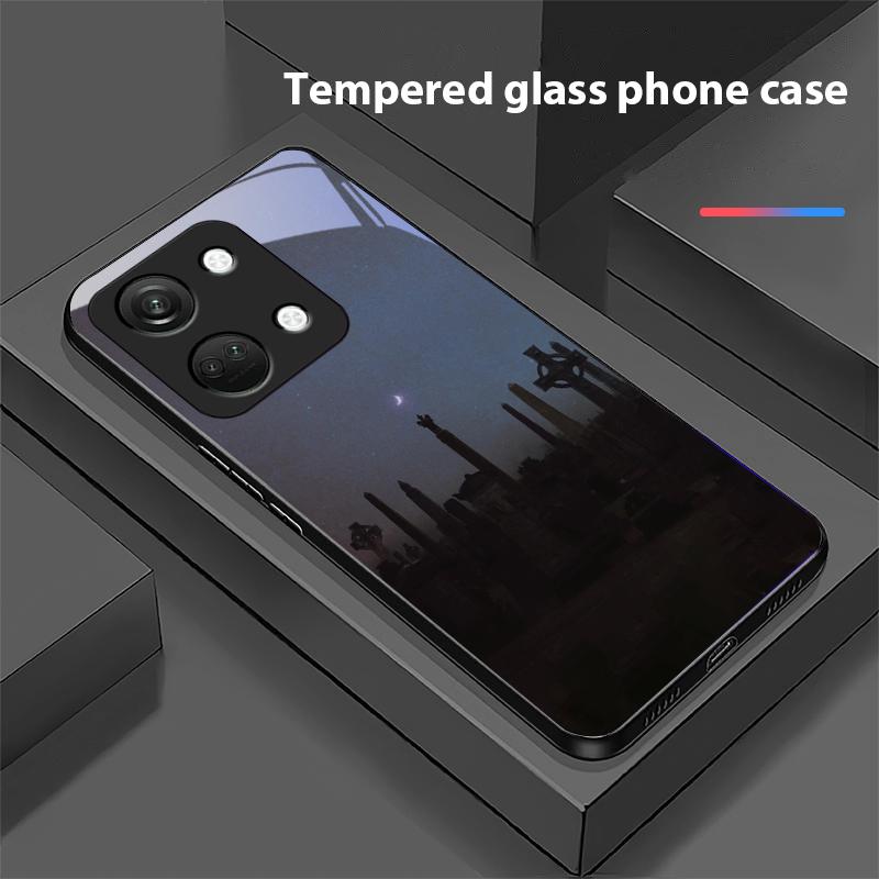 Das Dunkle Haus Für OnePlus Nord 3 5 6T 7 Pro 8 12 10T Reno8 Lite 5G 10R Nord N30 Hartschale Panzerglas Handyhülle Schwarz