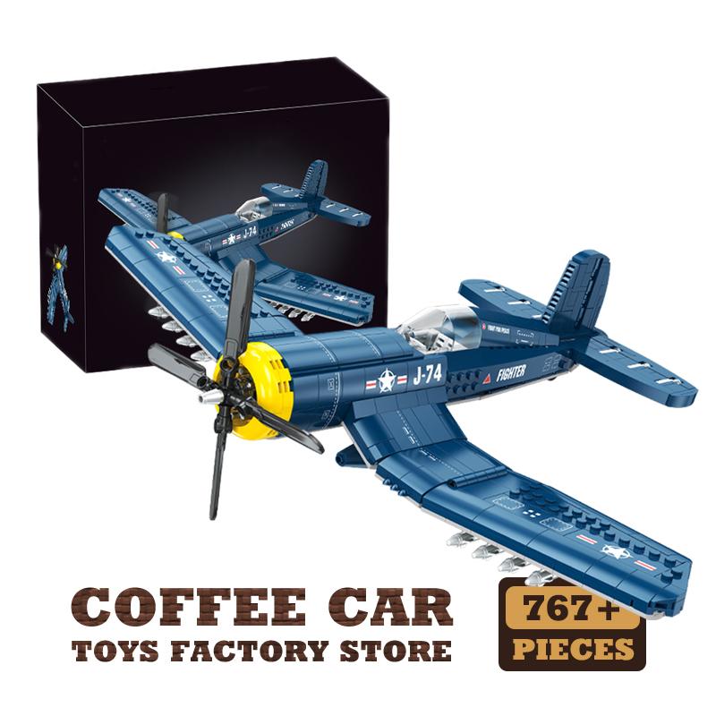 Non-Toxic Military Fighter Jets Moc Bricks 3D Model Creative Arms Warplane Building Blocks Plane Children Toys Kids Children Birthday Gift Diy