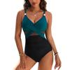2025 New Swimsuit Women's Sense One-piece Swimsuit Solid Color Swimsuit Bikini