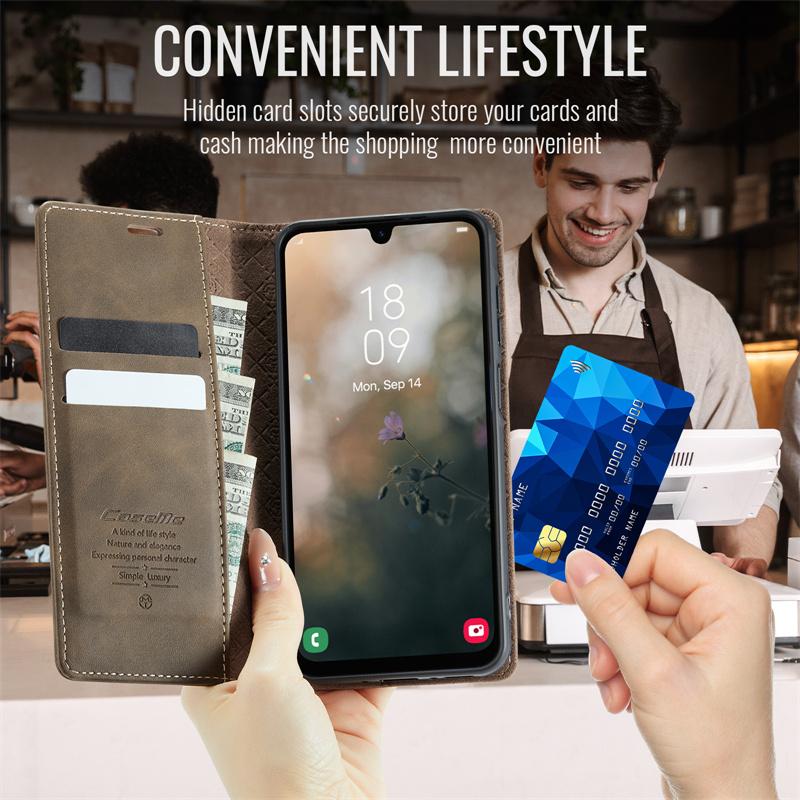 Magnetic Flip Leather Phone Case For Samsung Galaxy S26 S25 FE S24 S23 Plus S22 S21 S20 Ultra A57 A17 A56 A36 A16 A55 A35 A15 A54 A34 A14 Wallet Cover