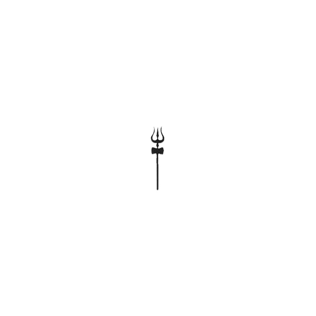 Comet Busters Traditional Trishul Design Black Bindi (BV396)