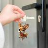Christmas New Cute Deer Holiday Decoration Acrylic Flat Car Interior Rearview Mirror Decoration Pendant