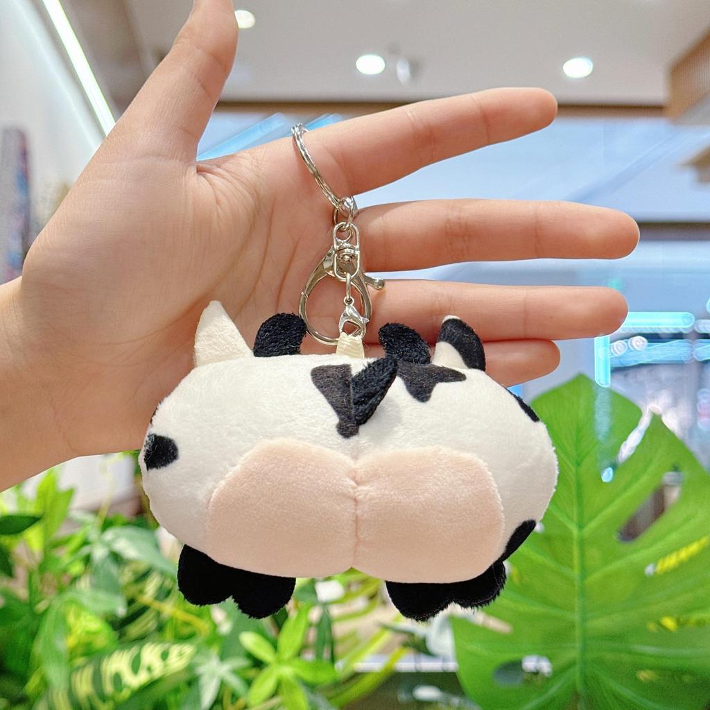 Creative Plush Corgi, Pig, and Cat Butt Keychain Pendant Charm for Women