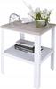 Bedside Table Screw-Together With Shelf Loft Bedroom 40X40X45 White+Sonoma Oak