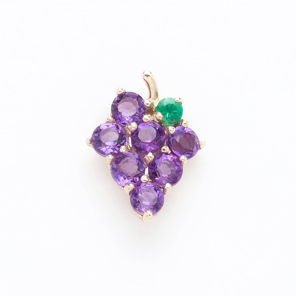 BLOOM February Birthstone Amethyst and Grape Earrings In 10K Yellow Gold (Single Ear) 0222-9109-0019-0000