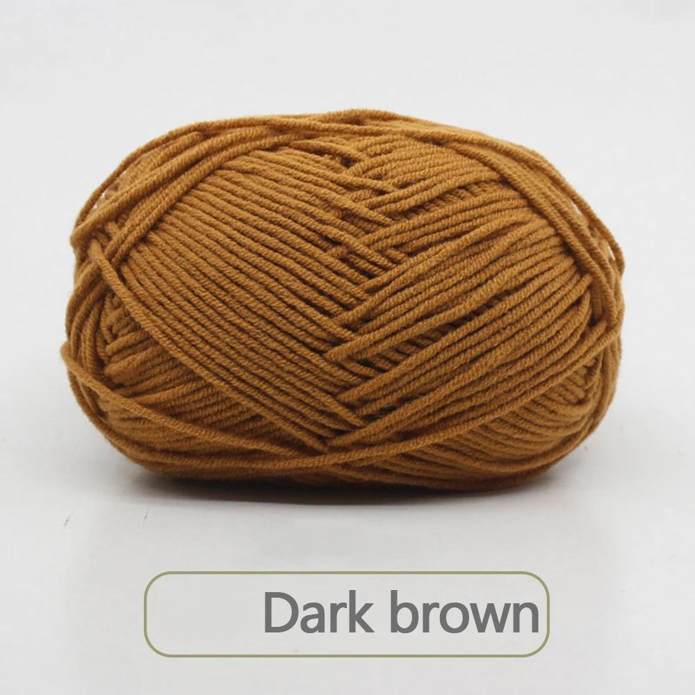1pc 50g Soft Wool Milk Cotton Yarn Crochet Anti-Pilling Hand Knitting Thread For Cardigan Scarf Hat Baby Sweater Doll Supplies