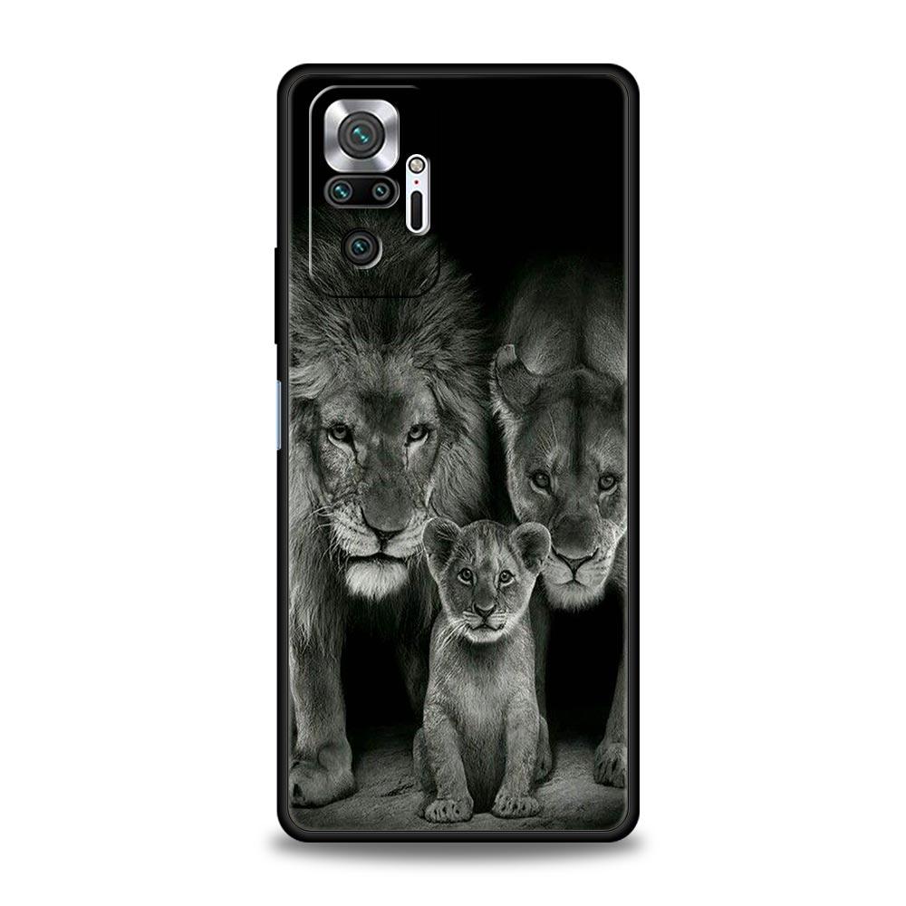 Lion Alpha Male Cub Phone Case For Xiaomi Redmi Note 14 13 5G 10 11 12 Pro Plus 4G 14C 13C 12C 10C Black Cover