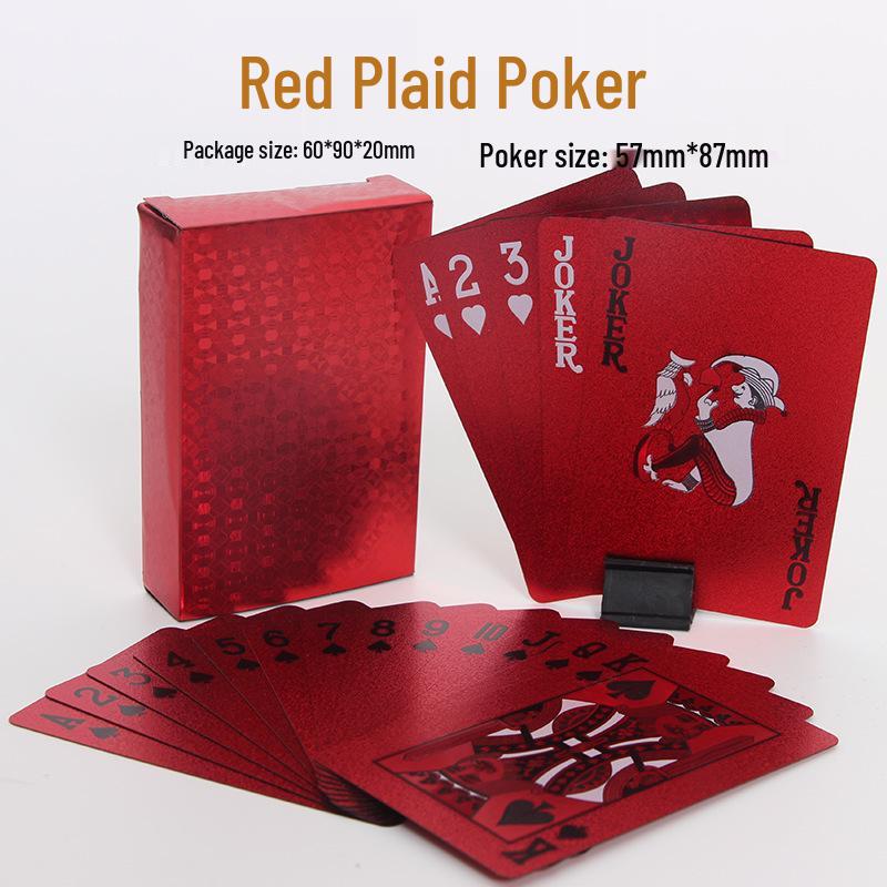 High-Grade Gold Foil Durable PVC Waterproof Poker Cards for Party Games