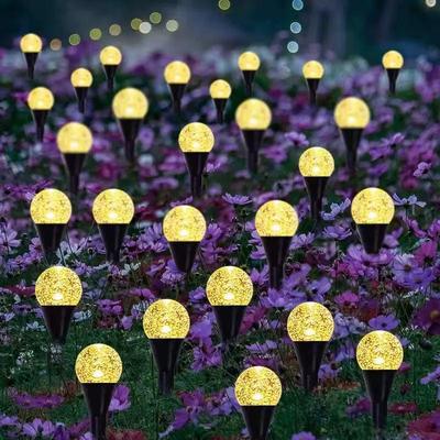 Luzes de Cordão Bolas de Bolhas Solares - Luzes de Fada para Exterior para Decoração de Pátio, Caminho e Gramado