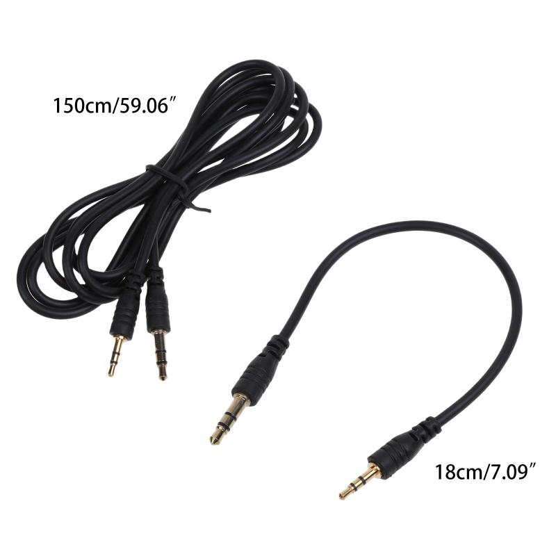 3.5mm Audio Cable Male to Male 2.5mm Stereo Headset Headphone Gold Plated Jack Connector Wire Cord Plug Black Cable