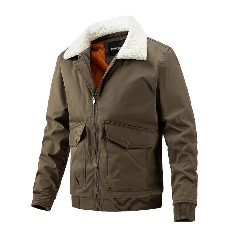 Autumn and Winter Men's Large Cotton Jacket Casual Workwear Coat Fashion Men's Wear