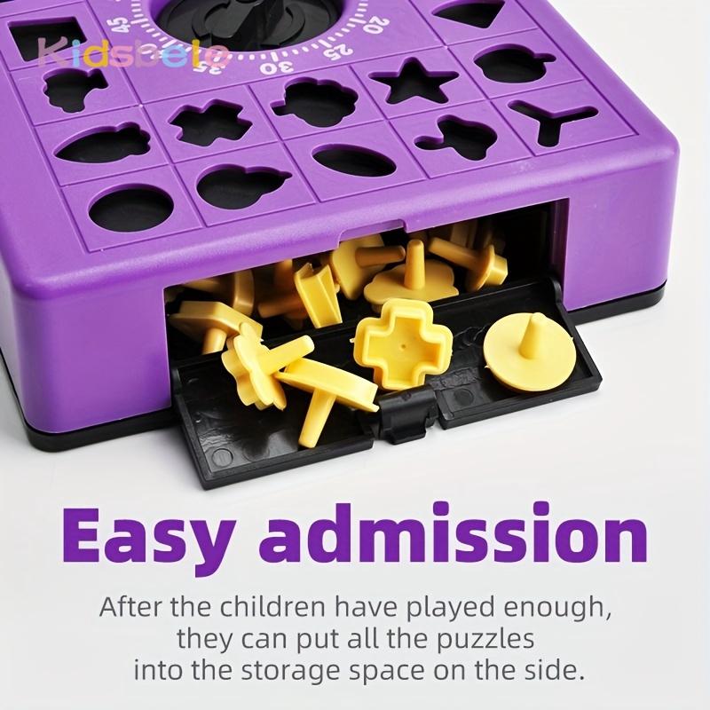 Time Game Pop Up Board Game Shape Matching Puzzles For Kids Early Educational Toys Teaches Shape Recognition Deductive Reasoning