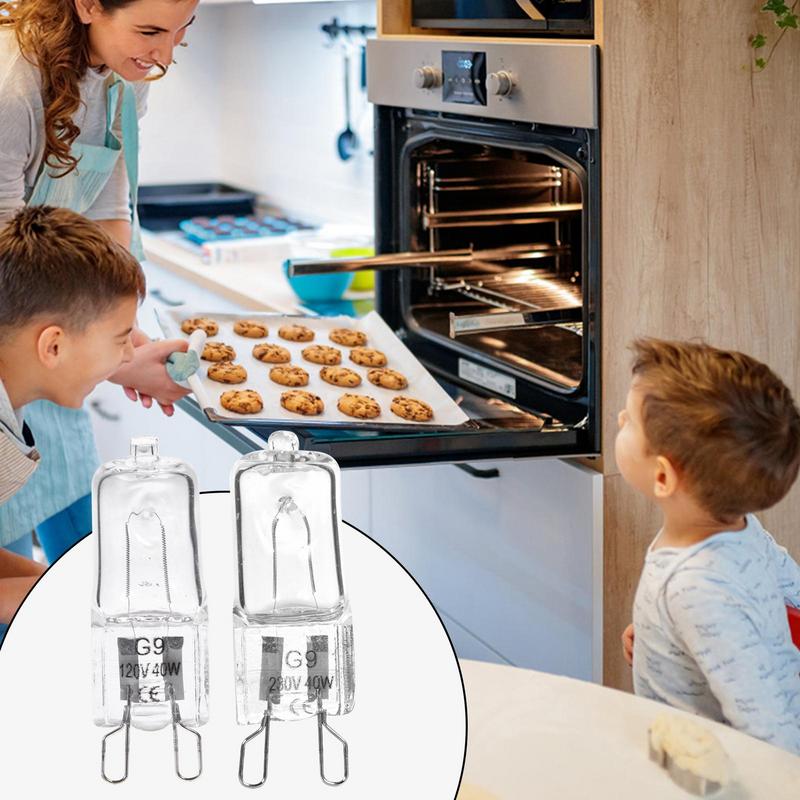 Hot Sale 1pcs 40W G9 Oven Bulb Light Microwave Oven Halogen Bulb Lamp High Temperature Resistant For Household Kitchen Appliance