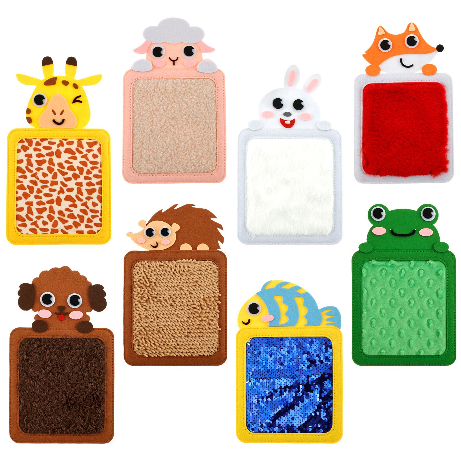 

8Pcs Sensory Mats Felt Sensory Mini Mat Funny Textured Sensory Toys Non Slip Sensory Tiles Colorful Sensory Wall Panel Washable