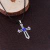 INS Creative Cross Gemstone Alloy Pendant Necklace - Fashion Accessories