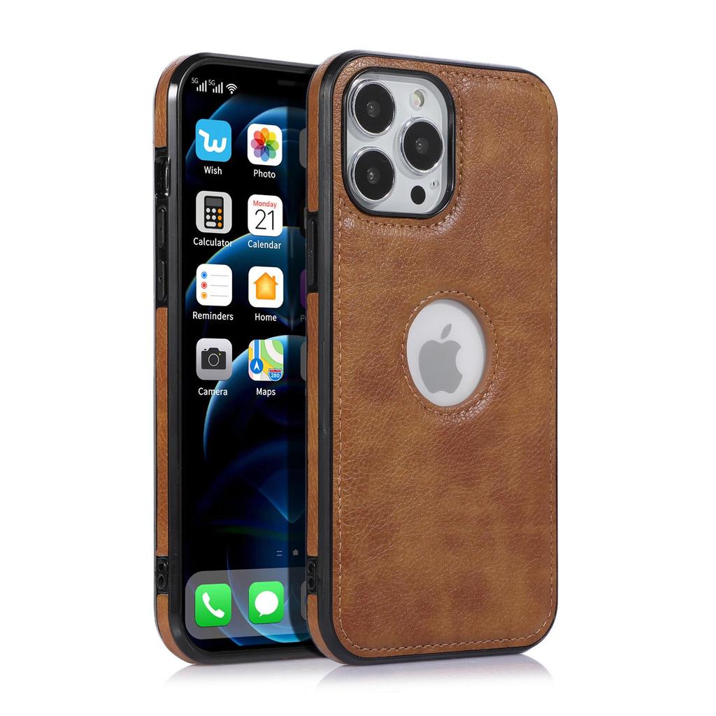 Cross-Border iPhone 15 Pro Max/16 Leather Case with Hollow Design
