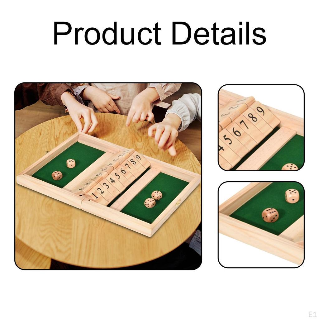 Shut The Game Holzbrett mit 9 Zahlen für Geburtstagsgeschenk