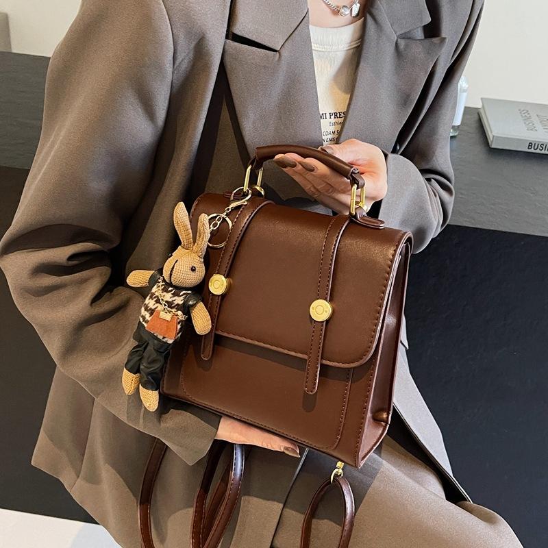 Newly Launched Niche Design Handbag - Stylish Double-shoulder Bag for Women, Korean-style Schoolbag, Retro Outdoor Travel Backpack